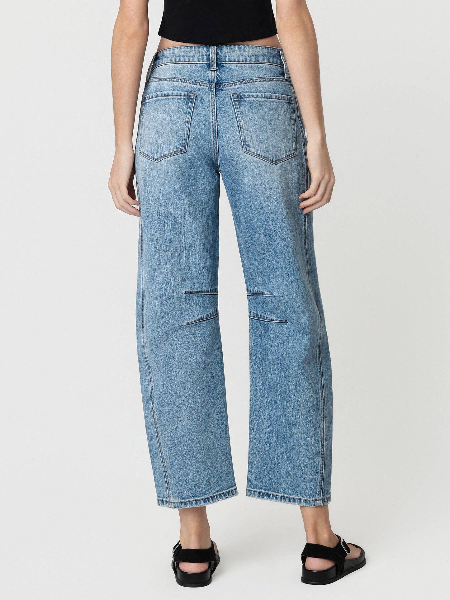 Vervet High Rise Dart Structured Fit Barrel Jeans