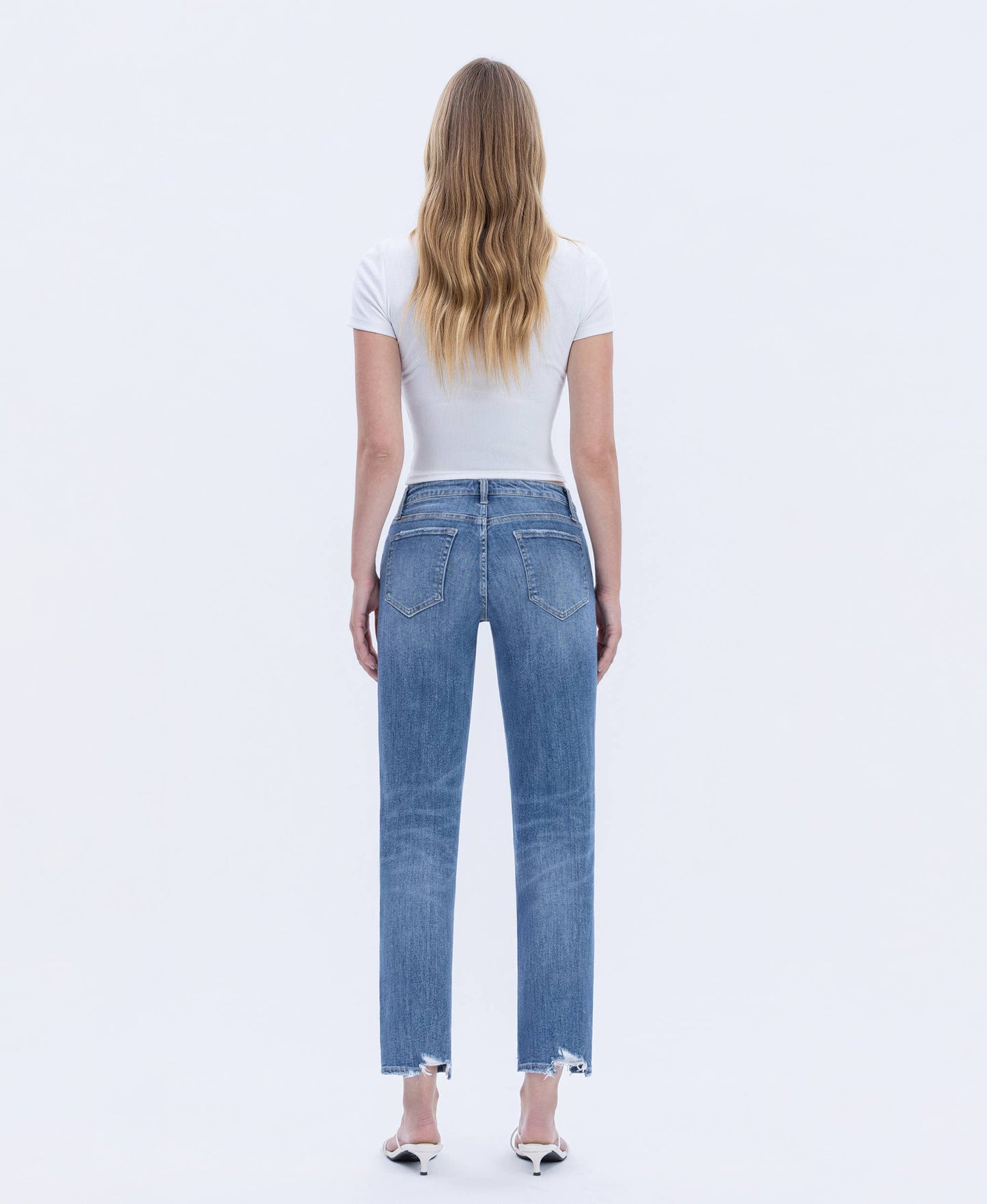 Lovert High Rise Boyfriend Distressed Jeans