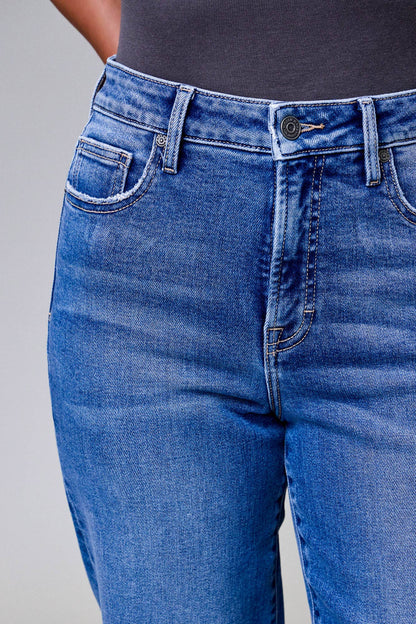 Medium Wash Clean Stretch High Rise Classic Straight
