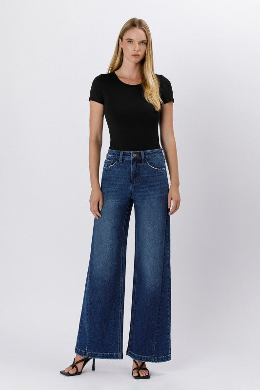 Lovervet Tummy Control High Rise Wide Leg Jeans