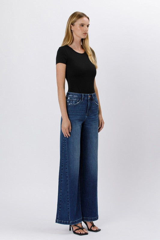Lovervet Tummy Control High Rise Wide Leg Jeans