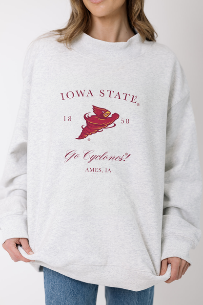 Iowa State Embroidered Mock Neck: Large