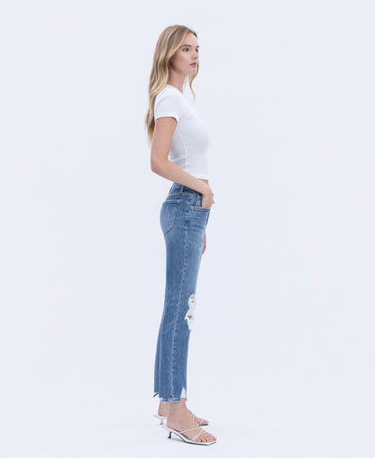 Lovert High Rise Boyfriend Distressed Jeans
