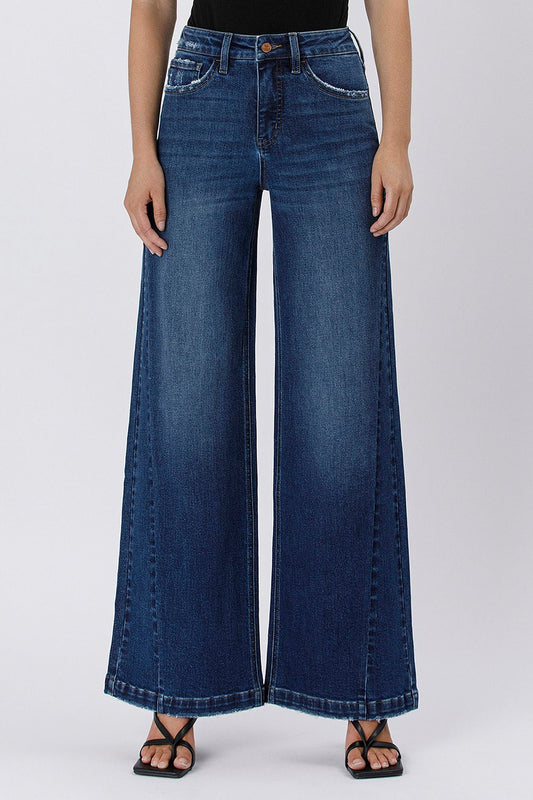 Lovervet Tummy Control High Rise Wide Leg Jeans